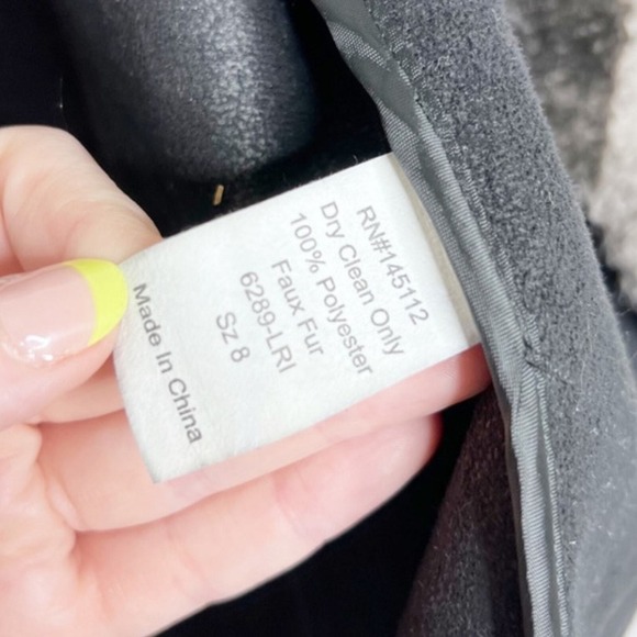 Emil Rutenburg Womens Faux Fur Shawl Collar Vest Black Gray Ombre - Picture 16 of 16